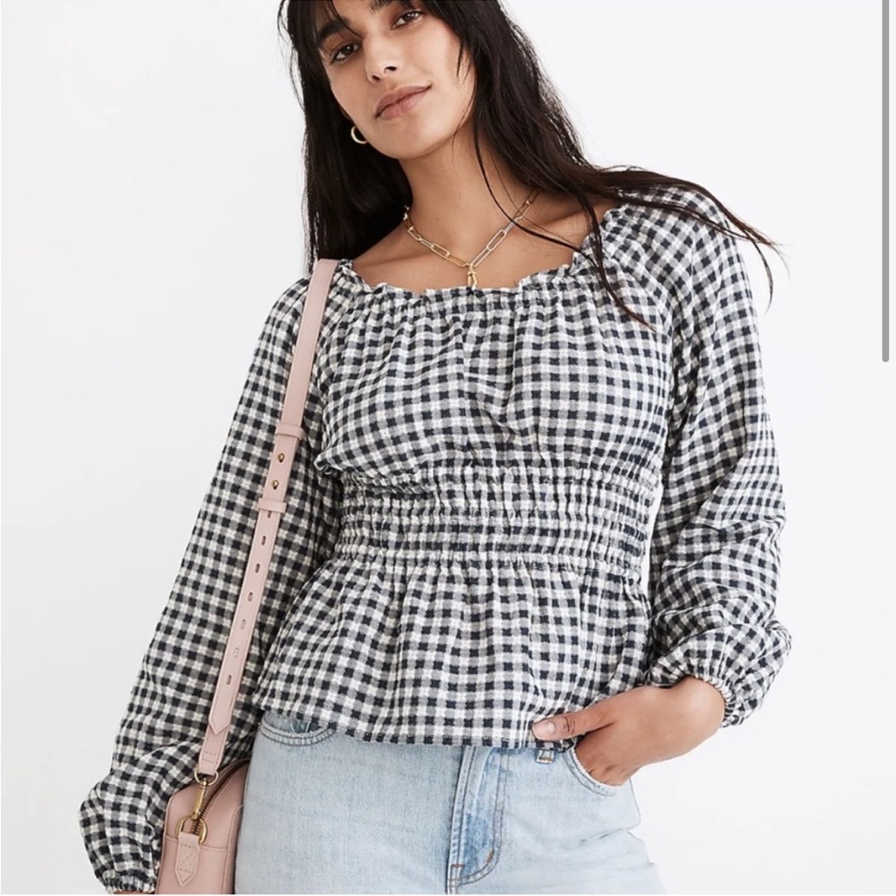 Madewell Peplum Top 🤍